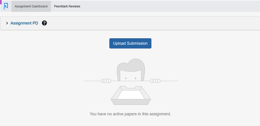 Assignment title bar on the Assignment Dashboard